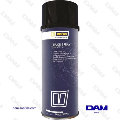 AEROSOL TEFLON VETUS POUR NETTOYAGE, GRAISSAGE ET PROTECTION CONTRE SALISSURES E
