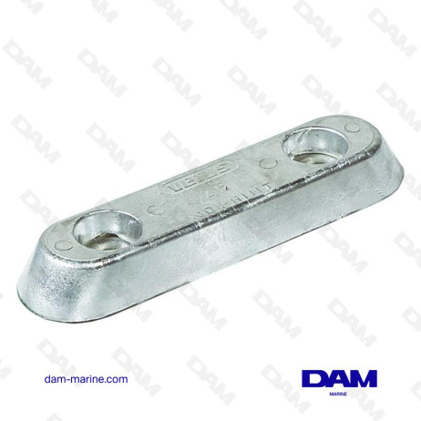 ANODE DE COQUE BARREAU TYPE 25 - ZINC