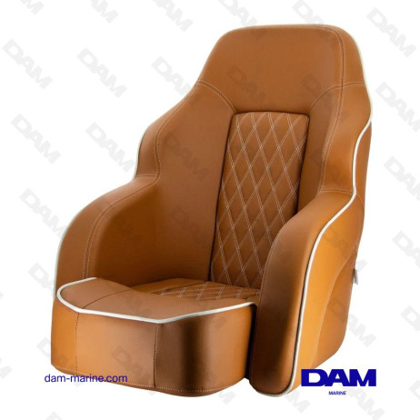 COMMANDER SIEGE HAUT DE GAMME AVEC ASSISE RABATTABLE MARRON ORANGE