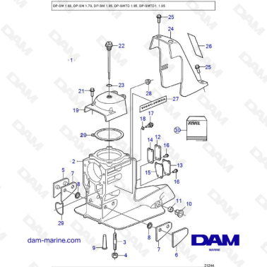 Vue éclatée Gear Housing Volvo Penta DP-SM