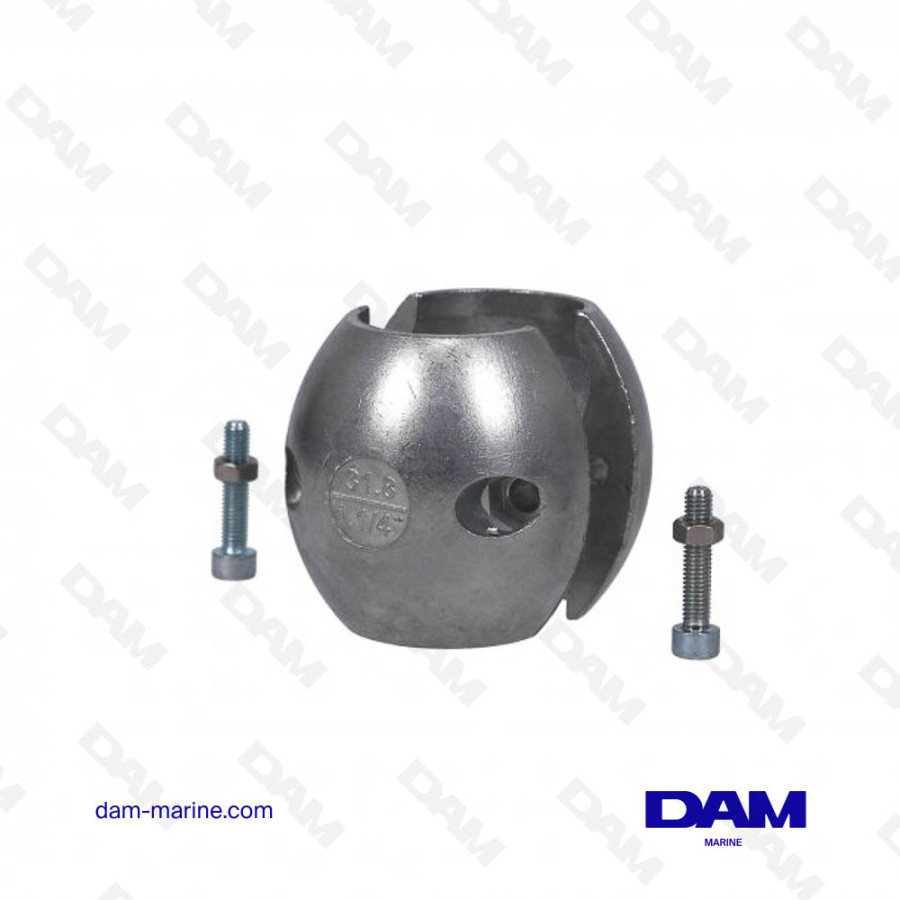 ANODE NOIX ARBRE 31.8MM - 1-1/4" - ZINC