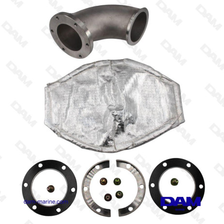 PRE-CODO DE ESCAPE DE ACERO INOXIDABLE VOLVO D12-TAMD164-165