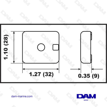 ALUMINUM ANODES KIT PADS @2 HONDA BF8-50HP