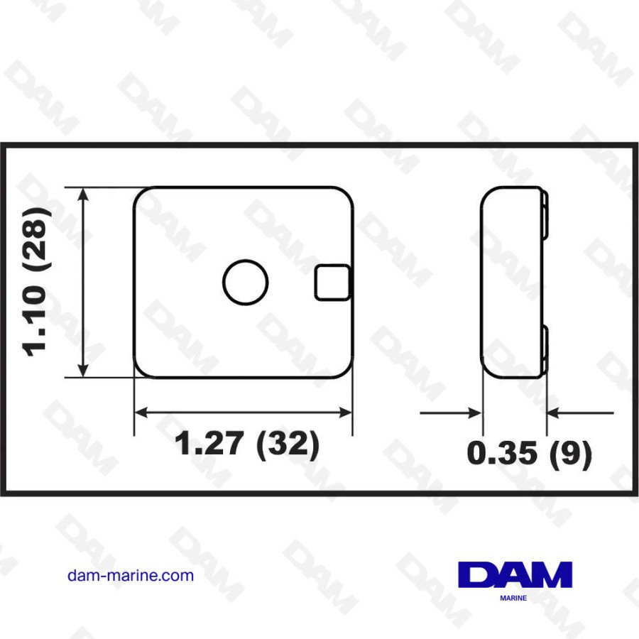ALUMINUM ANODES KIT PADS @2 HONDA BF8-50HP