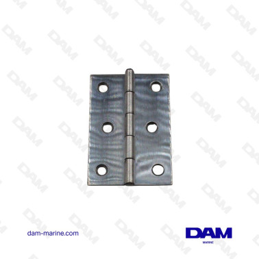 CHARNIERE RECTANGULAIRE INOX POLI MIROIR 75X50 MM
