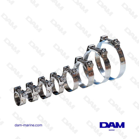 Abrazaderas de alta resistencia D 213-226 MM, acero inoxidable 304 (Precio por pieza)