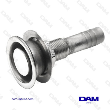 SFIATO, ACCIAIO INOX, DRITTO, Ø 16 MM