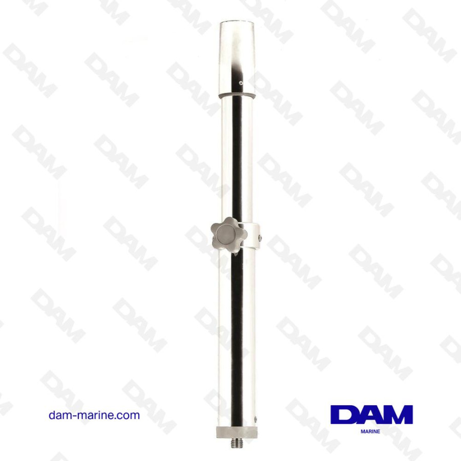 POLISHED ANODIZED SCREW-ON TABLE LEG MANUAL ADJUSTMENT, HEIGHT 50-70 CM
