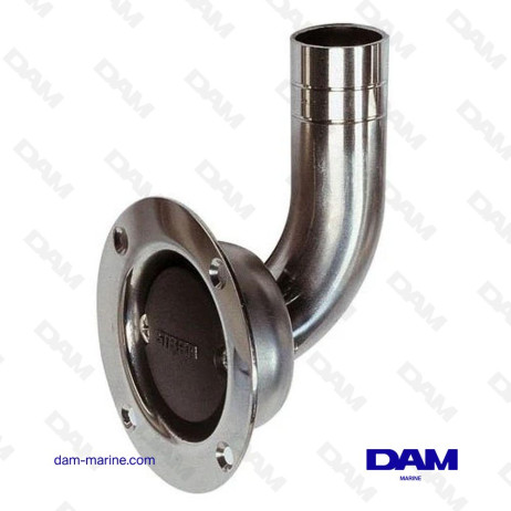 RENIFLARD, ACIER INOXYDABLE, COUDE, Ø 19 MM