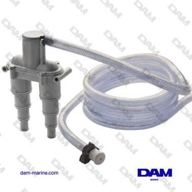 ANTI-SIPHON ELBOW WITH AIR INTAKE PIPE AND THRU-HULL