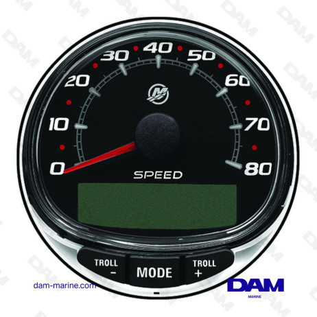 COMPTEUR SPEEDO 80MPH NOIR SMARTCRAFT MERCURY 8M0135631