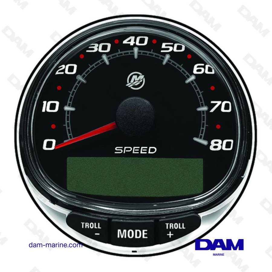 TACHIMETRO 80 mph NERO SMARTCRAFT MERCURY 8M0135631