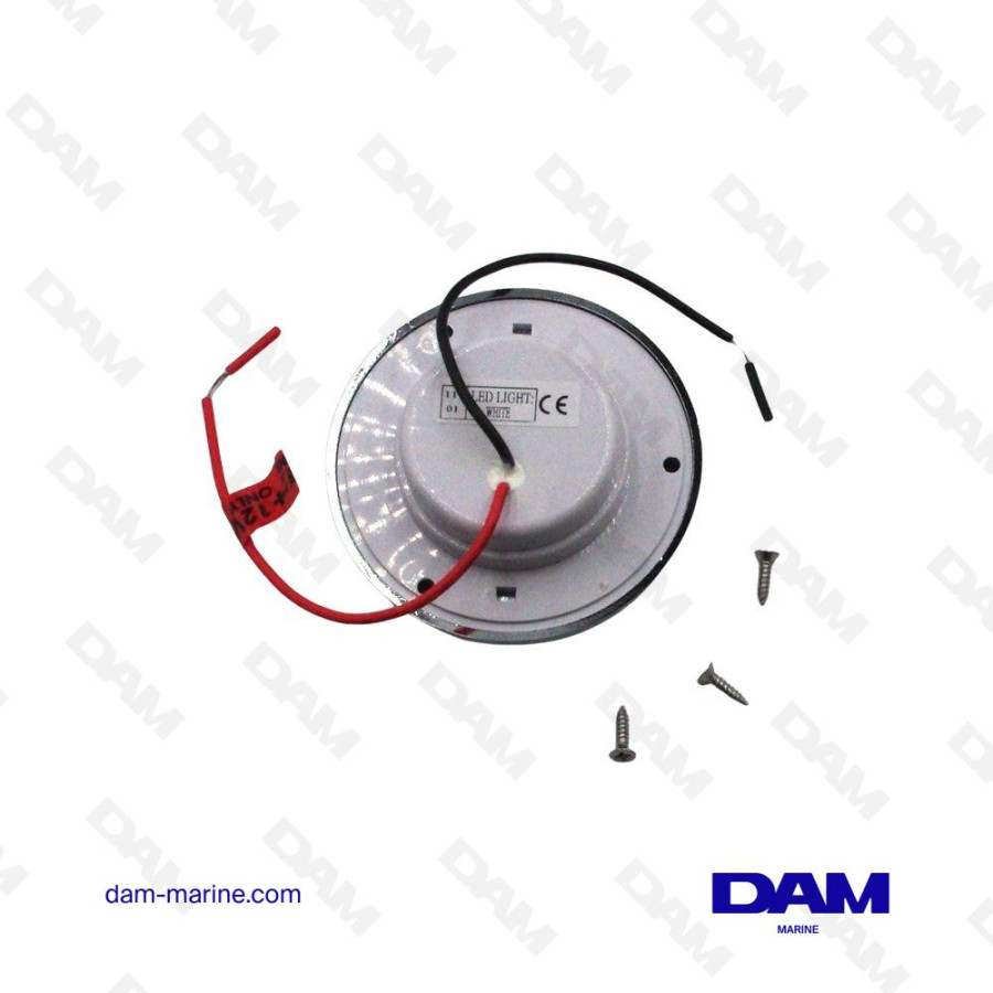 PLAFONNIER ETANCHE CHROME A LED BLANC