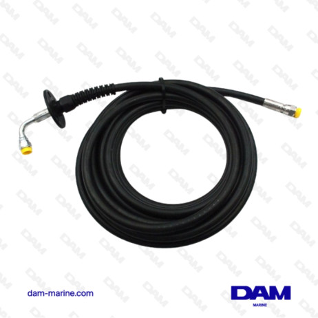 FLEXIBLE R1T8 LG 7500 - EFT JIC9/16 - EFT JIC9/16 90° + PASSE COQUE 1290504