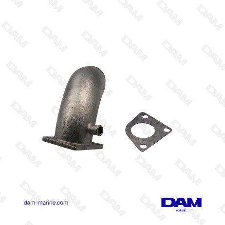 CODO DE ESCAPE DE ACERO INOXIDABLE YANMAR - 3V