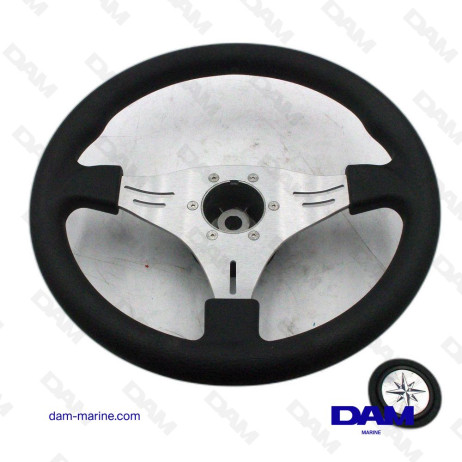 VOLANT MANTA ALUMINIUM CERCLAGE NOIR ø355MM