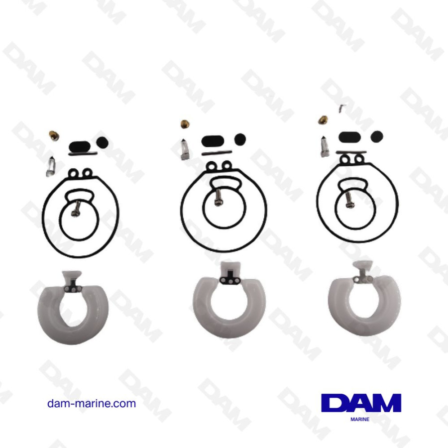 KIT CARBURATEUR YAMAHA 25-30HP 2T - 3PCS