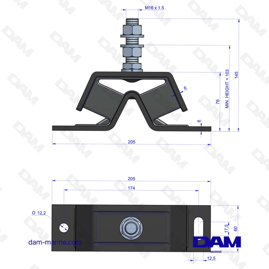 ENGINE MOUNT 75 - SHORE 40