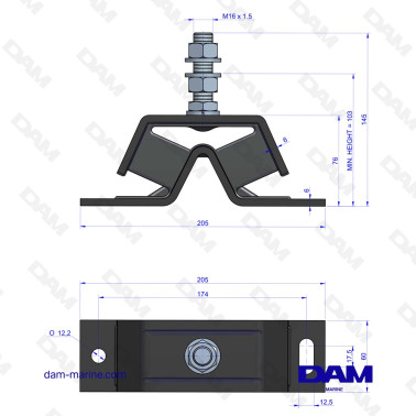ENGINE MOUNT 200 - SHORE 70