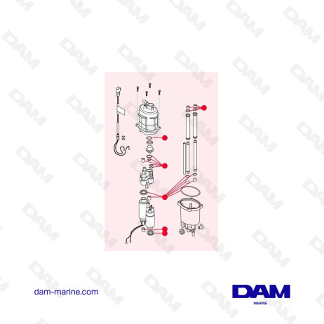 KIT DE SELLADO DE COMBUSTIBLE PARA CAJA MERCURY FSM