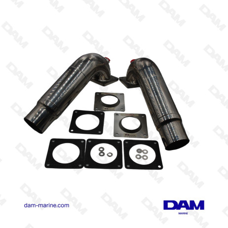 KIT COUDES ECHAPPEMENT GIL INOX BRAVO - 2PCS