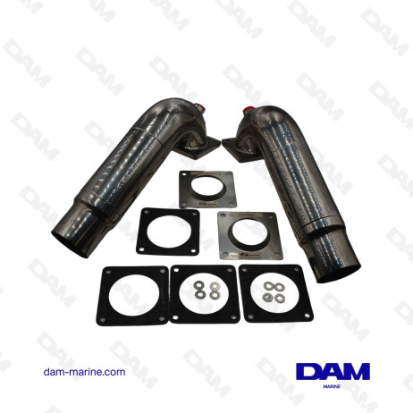 KIT COUDES ECHAPPEMENT GIL INOX BRAVO - 2PCS