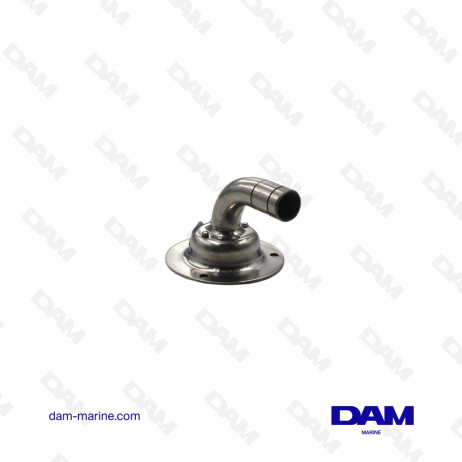 RENIFLARD, ACIER INOXYDABLE, COUDE, Ø 16 MM