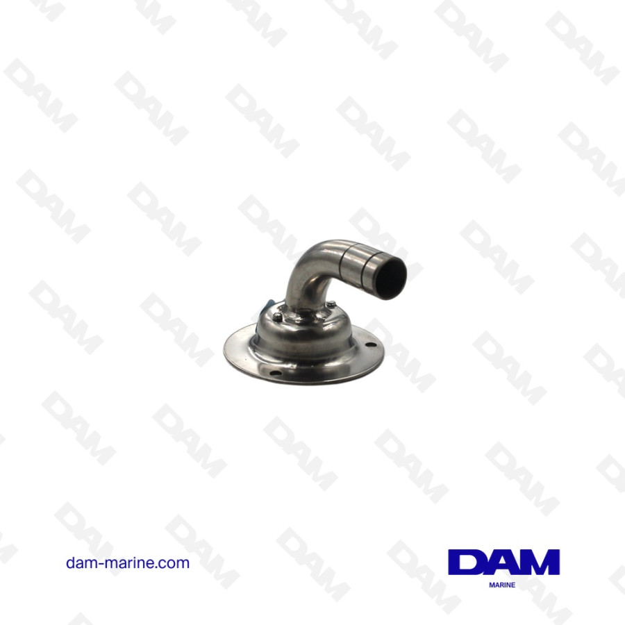 RENIFLARD, ACIER INOXYDABLE, COUDE, Ø 16 MM