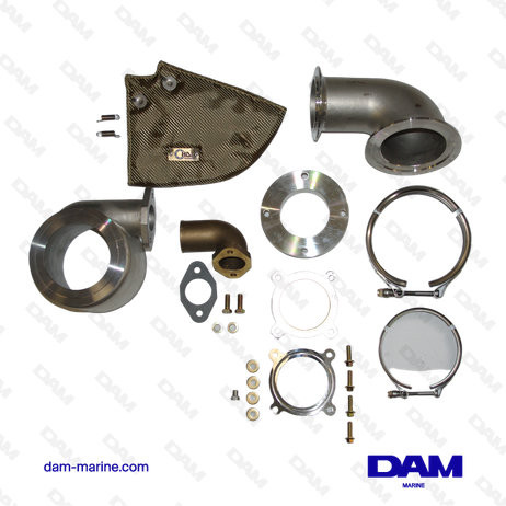 COUDE ECHAPPEMENT INOX CUMMINS QSC 8.3 - QSB 6.7 - 6.9 - KIT