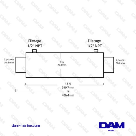 REFROIDISSEUR HUILE VOLVO INVERSEUR 40CM -