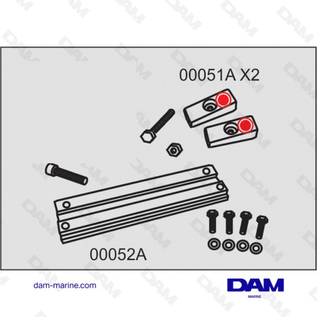KIT ANODES ALU MERCURY 40-115CV SANS DERIVE