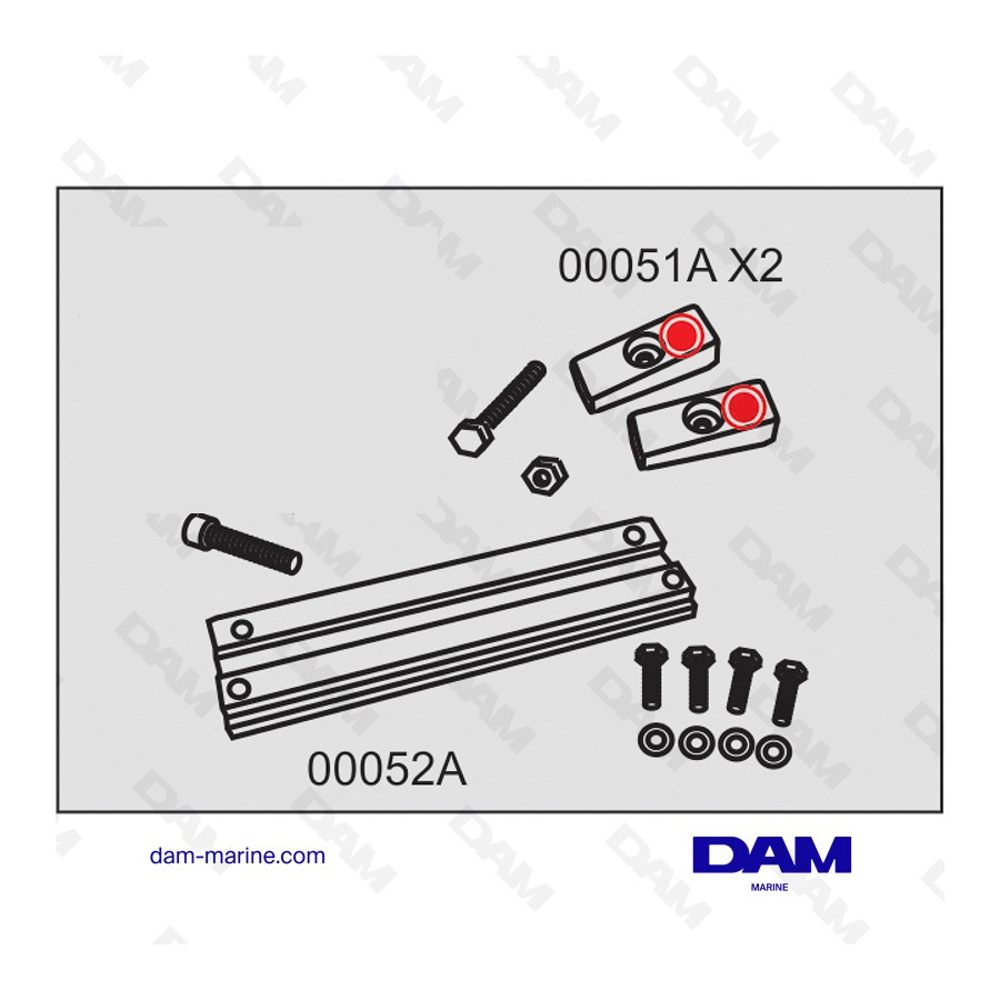 KIT ANODES ALU MERCURY 40-115CV SANS DERIVE