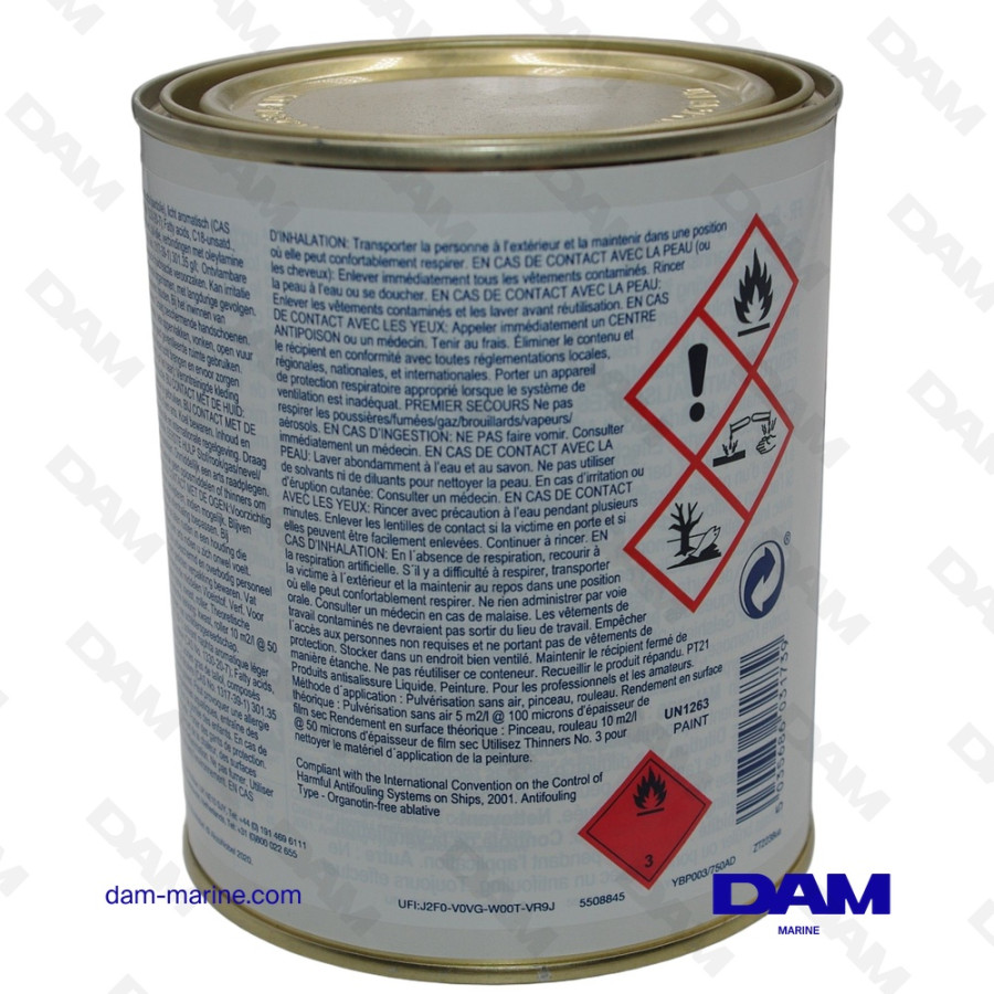 ANTIFOULING SEMI ERODABLE BOATGUARD 100 BLEU NAVY 0.75L