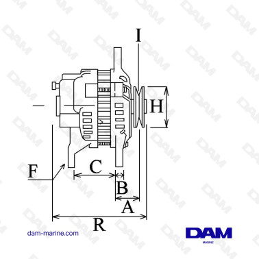 ALTERNATEUR YANMAR 12V 150AMP