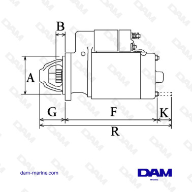 DEMARREUR LOMBARDINI - DEUTZ 12V