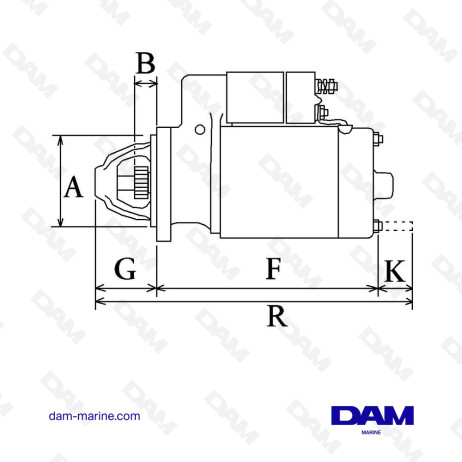 DEMARREUR LOMBARDINI - DEUTZ 12V