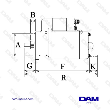 DEMARREUR VOLVO SERIE D4 - D6 - 12 VOLT