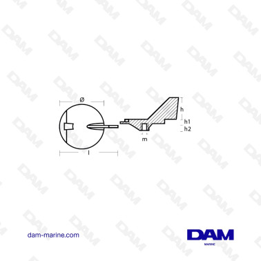 ANODE ALU DERIVE YAMAHA CONTRE ROTATION 150-200CV