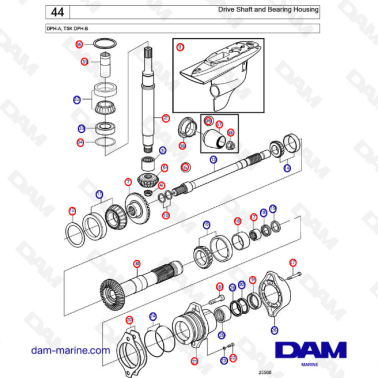 Drive Shaft and Bearing Housing DPH-A, TSK DPH-B