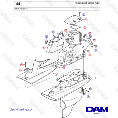 Housing and Center Tube DPH-A / TSK DPH-B