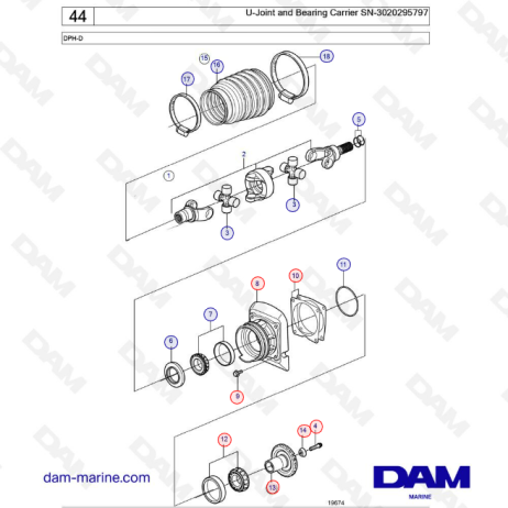 DPH-D U-Joint and Bearing Carrier