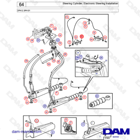 DPH-D, DPH-D1 Steering Cylinder Electronic Steering Installation