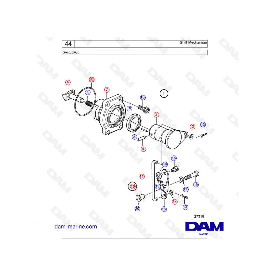 DPH-D, DPR-D Shift Mechanism