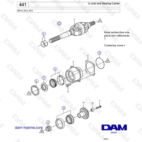 DPS-A, SX-A, U-Joint and Bearing Carrier