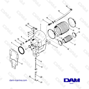 Vue éclatée Bol d'embase Alpha One G1