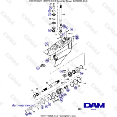 Bas d'embase Bravo X 1 Vue éclatée