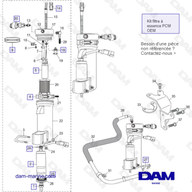 PCM H5/H6 Fuel Control Cell (FCC) Vue éclatée
