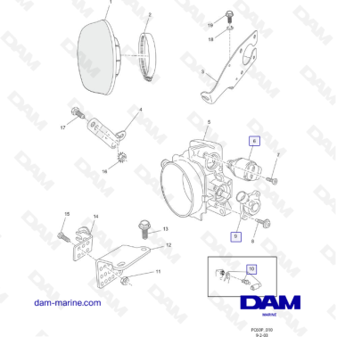 PCM ZR6 03-05 Throttle body & Related Components