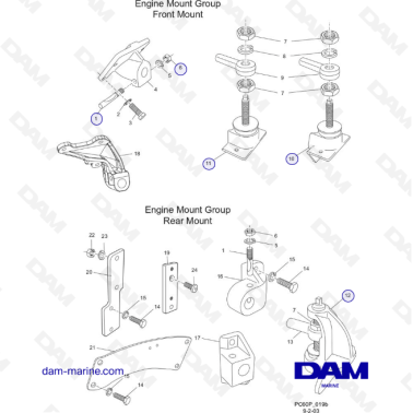 PCM ZR6 03-05 Engine and Transmission Mounts