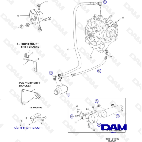 PCM ZR6 03-05 Transmisión y componentes relacionados